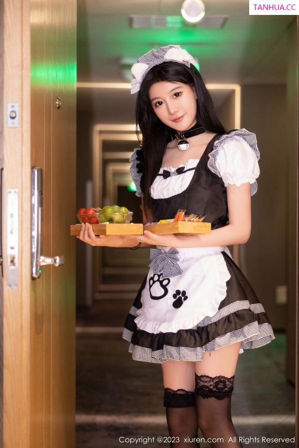   [XiuRen]高清写真图 2023.08.15 No.7237 幼幼 女仆美腿第4张图片